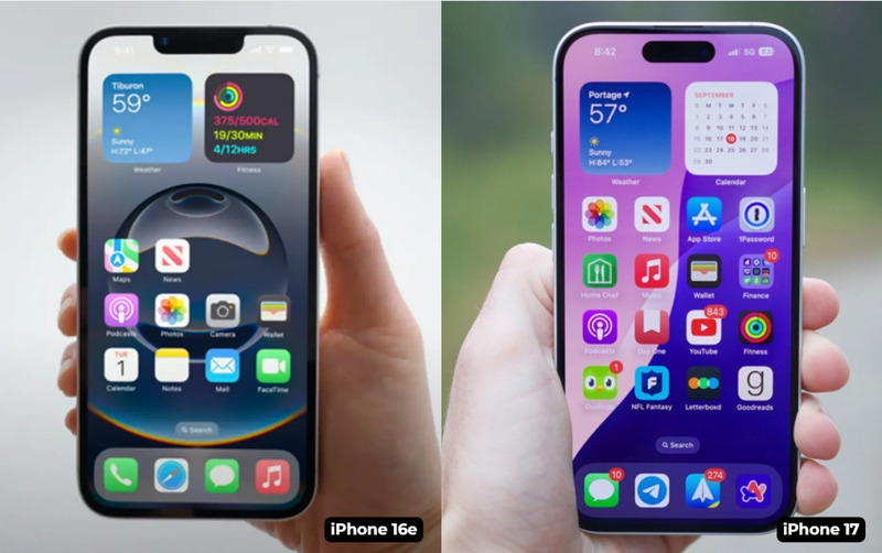 Màn hình iPhone 16e và iPhone 17