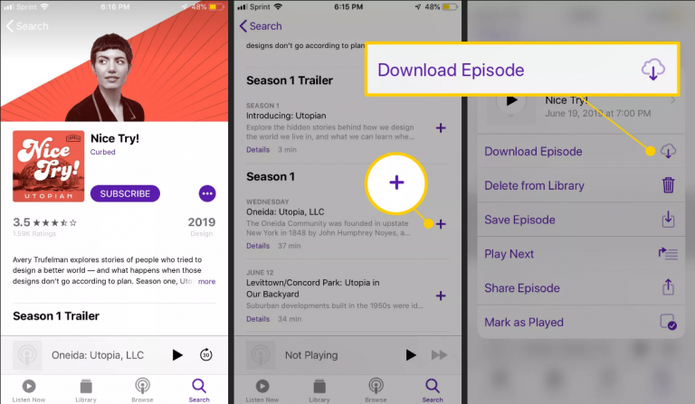 Cách tải tệp Podcast trên iPhone, iPad.
