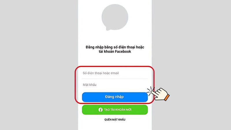 Đăng nhập lại tài khoản Messenger