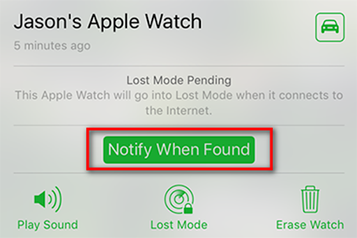 Tìm Apple Watch bị mất bằng Lost Mode