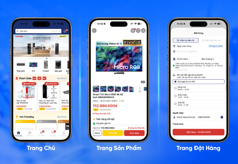 App Chợ Lớn mua sắm trực quan