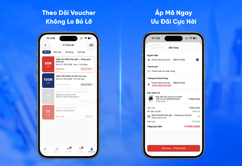 App Chợ Lớn ưu đãi ngập tràn