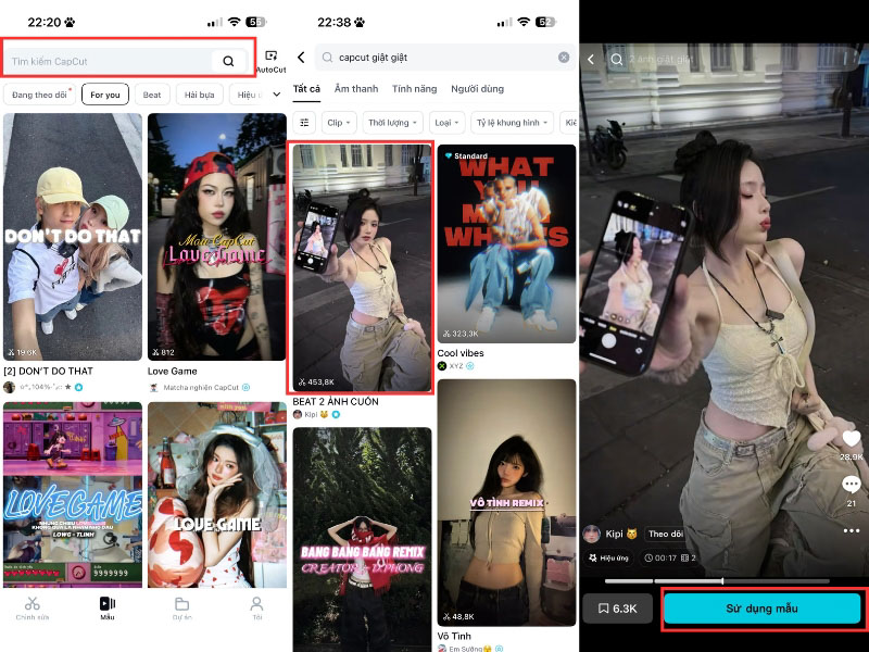 Kiểu template giật giật phong cách Gen Z