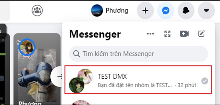 Vào group chat bên trên hình mẫu Messenger của dòng sản phẩm tính.
