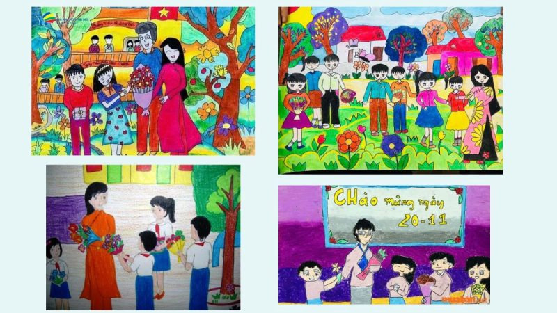 Những bức tranh 20/11 rực rỡ sắc màu