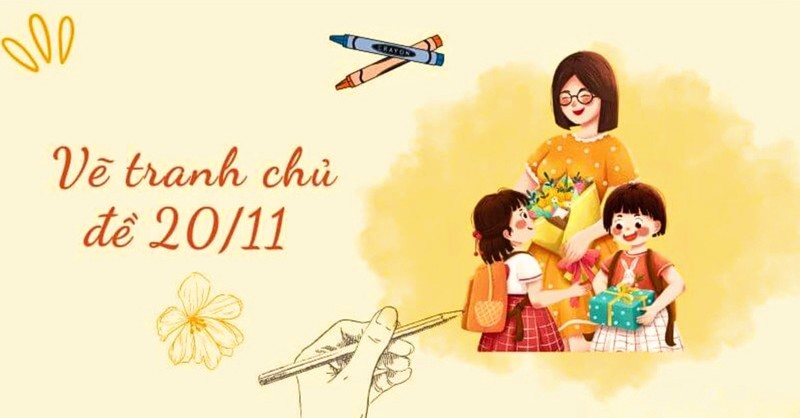 Mẫu vẽ tranh 20/11